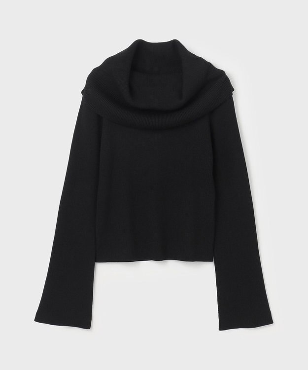 GRACE CONTINENTAL オフショルニットトップ ブラック