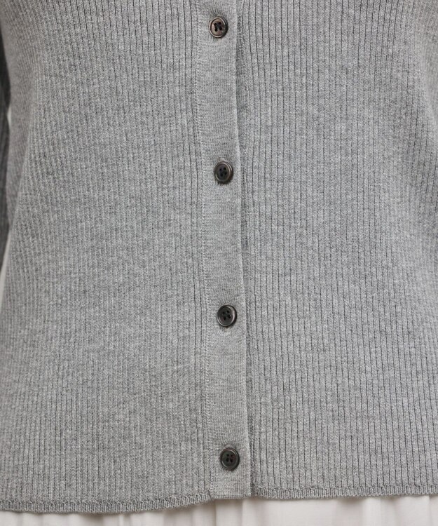 GRACE CONTINENTAL リブシャツニットトップ グレー