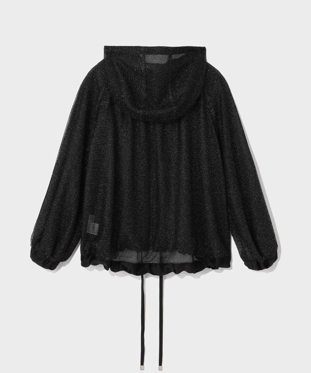 GRACE CONTINENTAL マクラメメッシュフーディー ブラック