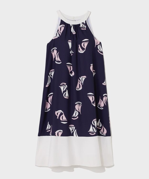 GRACE CONTINENTAL マリンホルタードレス ネイビー