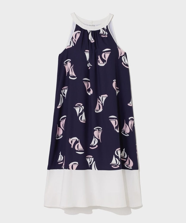 GRACE CONTINENTAL マリンホルタードレス ネイビー