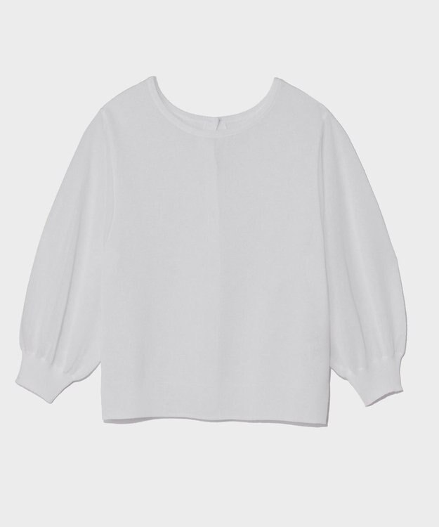 GRACE CONTINENTAL ラメシアーニットトップ ホワイト