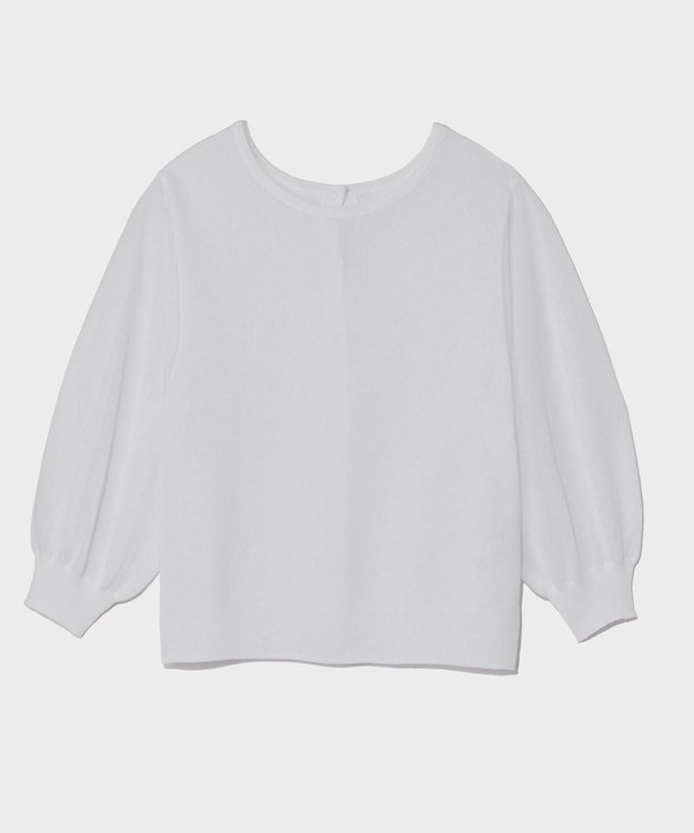 GRACE CONTINENTAL ラメシアーニットトップ ホワイト