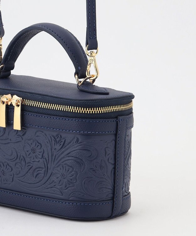GRACE CONTINENTAL Mini EmbossVCBag ネイビー