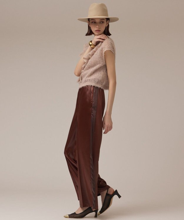 GRACE CONTINENTAL バックフレアチュールトップ ベージュ