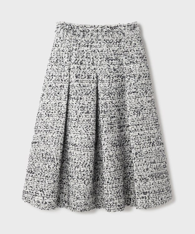 GRACE CONTINENTAL ミックスツイードスカート ブラック