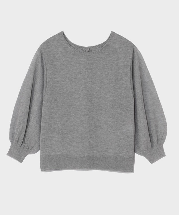 GRACE CONTINENTAL ラメシアーニットトップ グレー