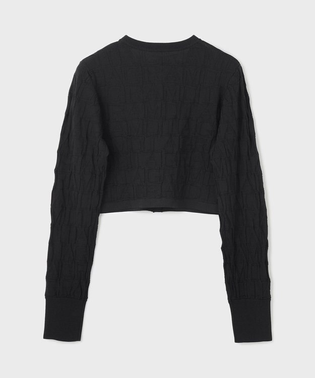 GRACE CONTINENTAL モノグラムニットカーディガン ブラック