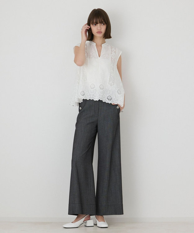 刺繍スキッパートップ / GRACE CONTINENTAL | GRACE CONTINENTAL