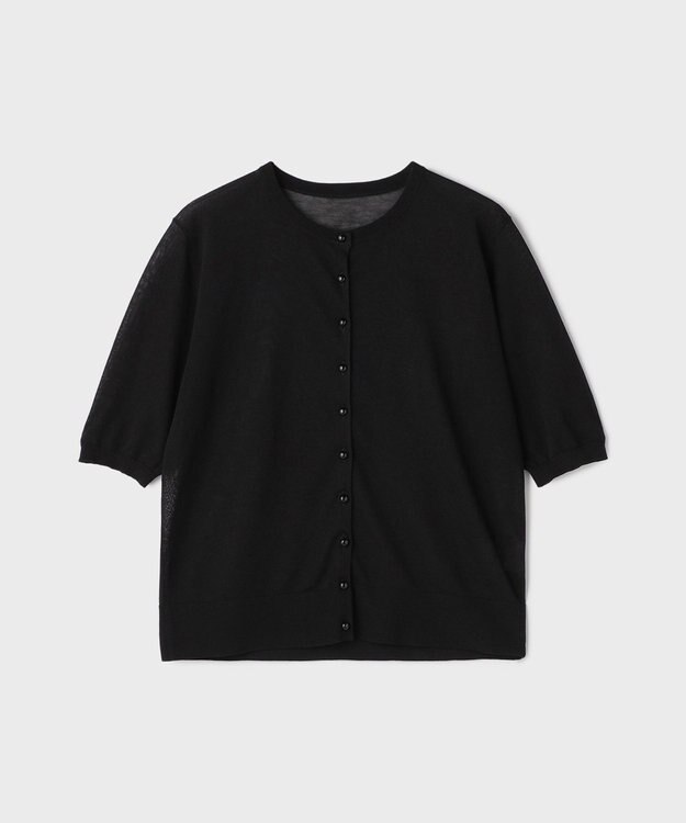 GRACE CONTINENTAL ハーフスリーブニットカーディガン ブラック