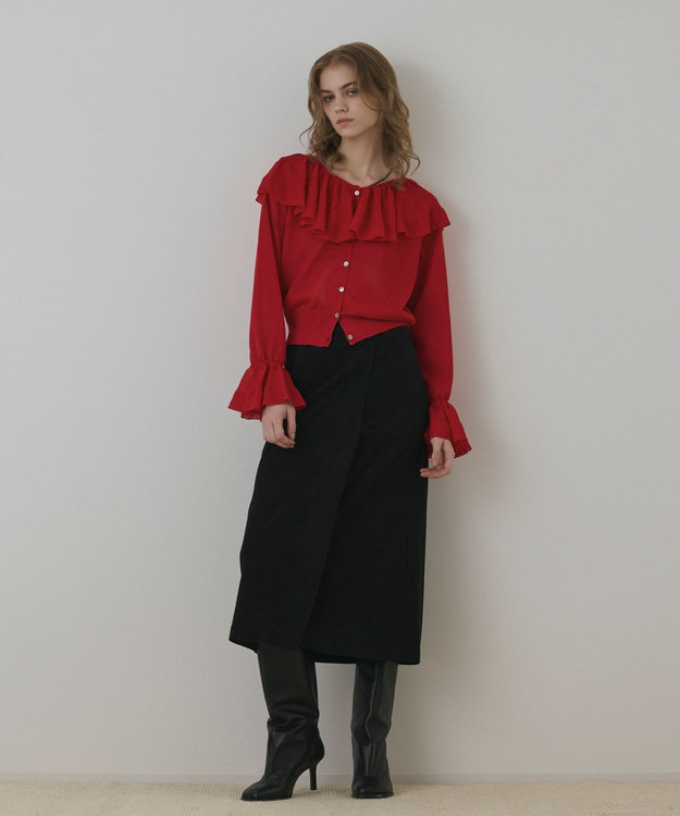 【にゃんこ】GRACE CONTINENTALフリルニットカーディガン フリルニットカーディガン / GRACE CONTINENTAL | GRACE