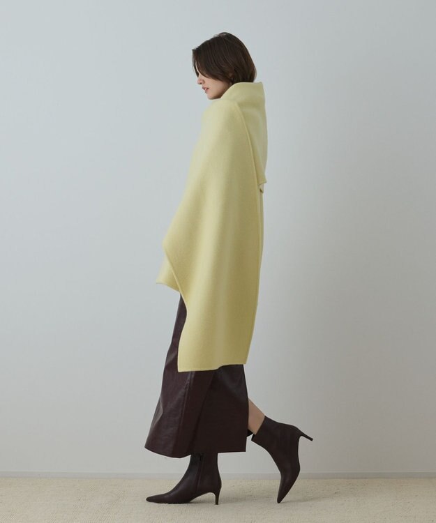 GRACE CONTINENTAL ストール付リバージップブルゾン イエロー