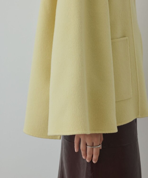 GRACE CONTINENTAL ストール付リバージップブルゾン イエロー