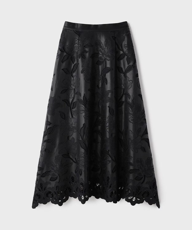 GRACE CONTINENTAL 【イベント店舗・ONLINE STORE先行アイテム】カットワークスカート ブラック