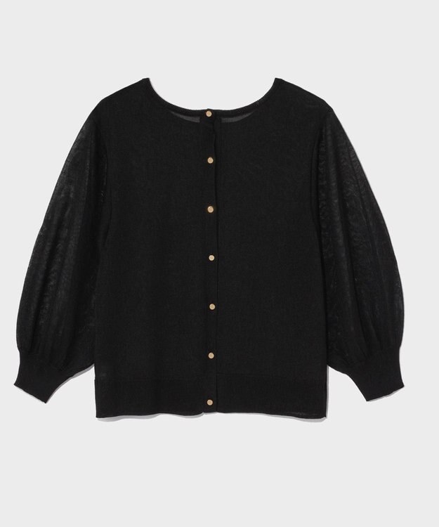 GRACE CONTINENTAL ラメシアーニットトップ ブラック