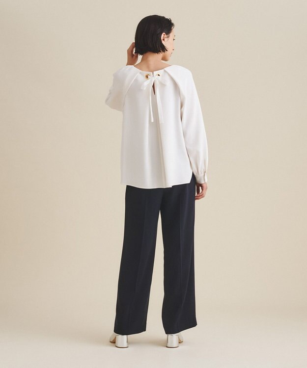 K*n様 【新品】 エキパージュ ベルトレス パンツ リネン ウール ホワイト ベルテッドワイドパンツ / GRACE CONTINENTAL | GRACE