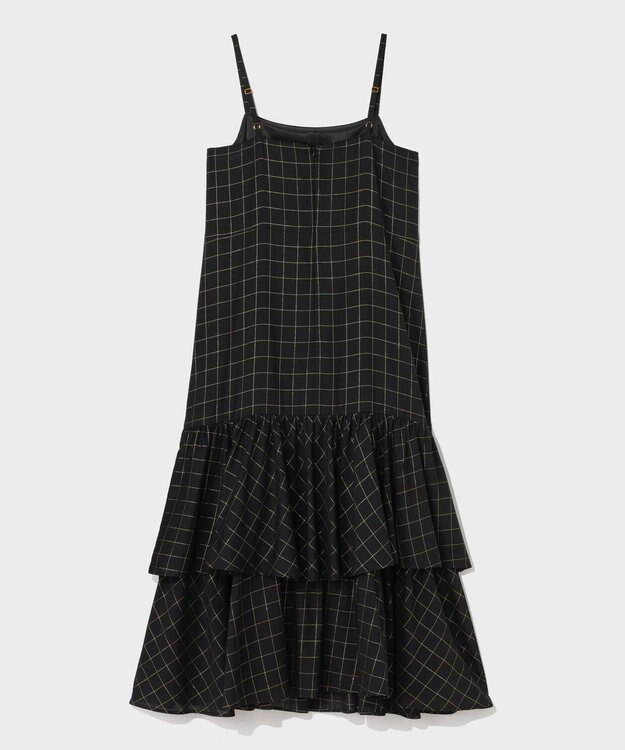 GRACE CONTINENTAL ラメチェックキャミドレス ブラック