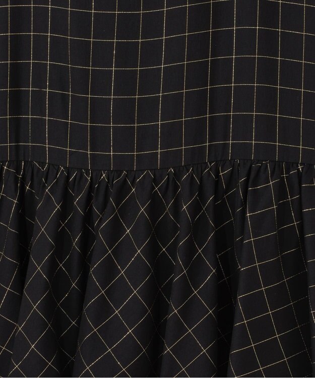 GRACE CONTINENTAL ラメチェックキャミドレス ブラック