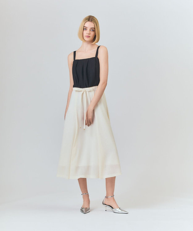 GRACE CLASSリネンタッチ　バイカラーワンピース　近年 リネンタッチバイカラーワンピース / GRACE CONTINENTAL | GRACE