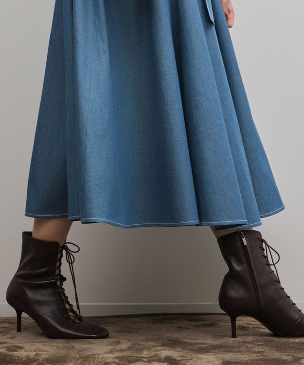 GRACE CONTINENTAL シャツフレアワンピース ブルー