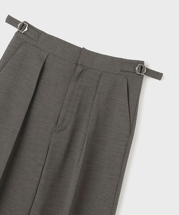 GRACE CONTINENTAL スラブストレッチタックパンツ チャコール