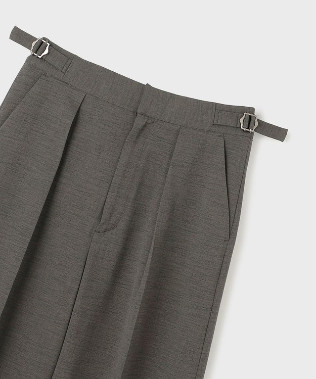 GRACE CONTINENTAL スラブストレッチタックパンツ チャコール