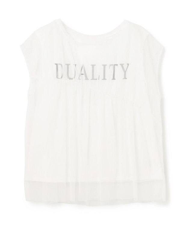 GRACE CONTINENTAL チュールレイヤードトップ ホワイト