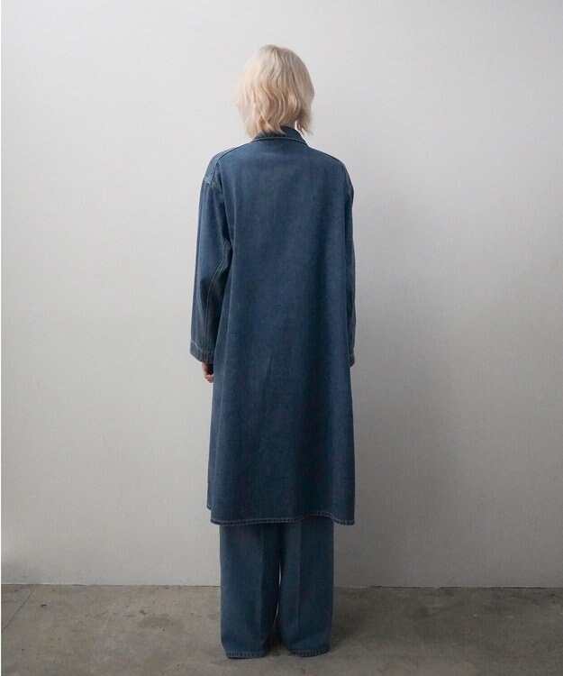 GRACE CONTINENTAL メカニックデニムコート ブルー