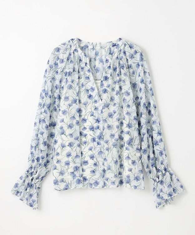 GRACE CONTINENTAL スモールフラワーケープトップ キナリ