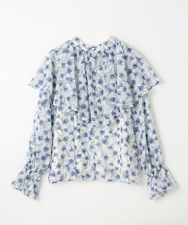 GRACE CONTINENTAL スモールフラワーケープトップ キナリ