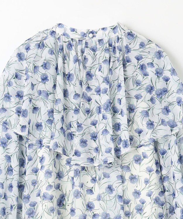 GRACE CONTINENTAL スモールフラワーケープトップ キナリ