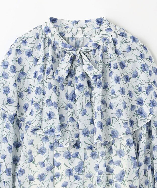 GRACE CONTINENTAL スモールフラワーケープトップ キナリ