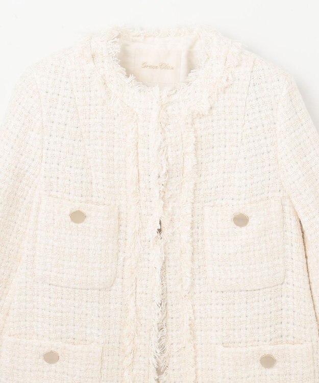 GRACE CONTINENTAL ツイードショートコート キナリ