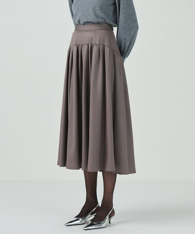 GRACE CONTINENTAL チンツジョーゼットスカート グレー