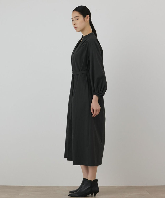 GRACE CONTINENTAL ベルト付カフタンワンピース グレー