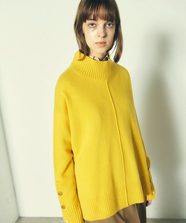 GRACE CONTINENTAL メリノウールニットトップ イエロー