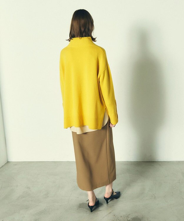 GRACE CONTINENTAL メリノウールニットトップ イエロー