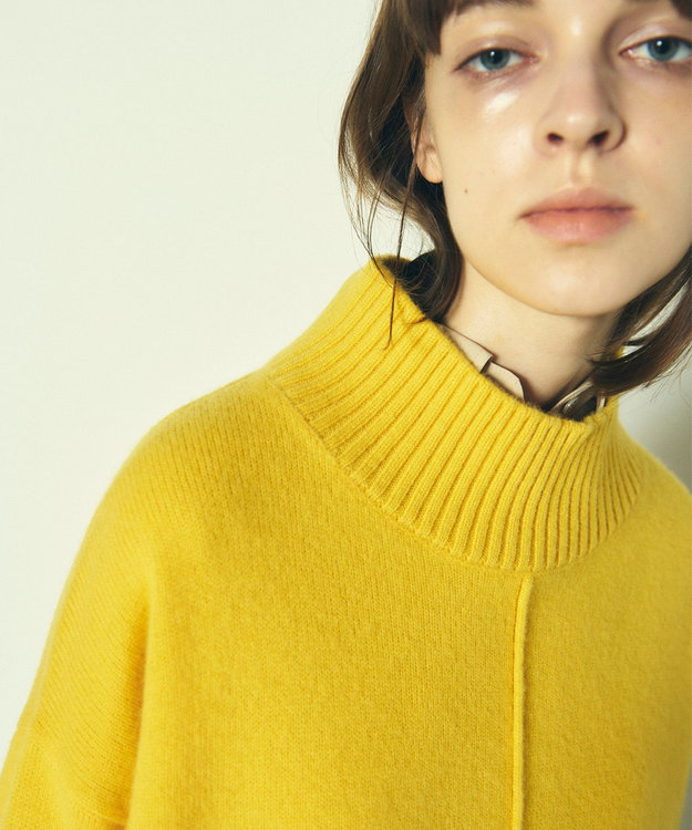 GRACE CONTINENTAL メリノウールニットトップ イエロー