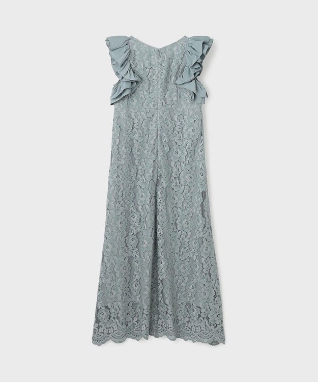 GRACE CONTINENTAL フリルレースワンピース ブルー