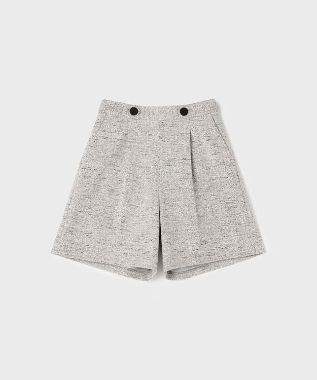 GRACE CONTINENTAL ツイードタックショートパンツ グレー