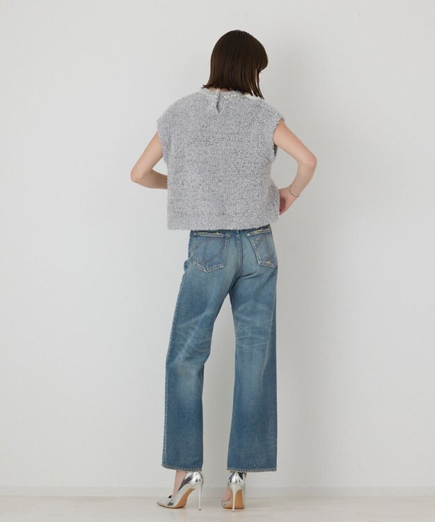 GRACE CONTINENTAL 【イベント店舗・ONLINE STORE先行アイテム】レタードビジューデニム ブルー
