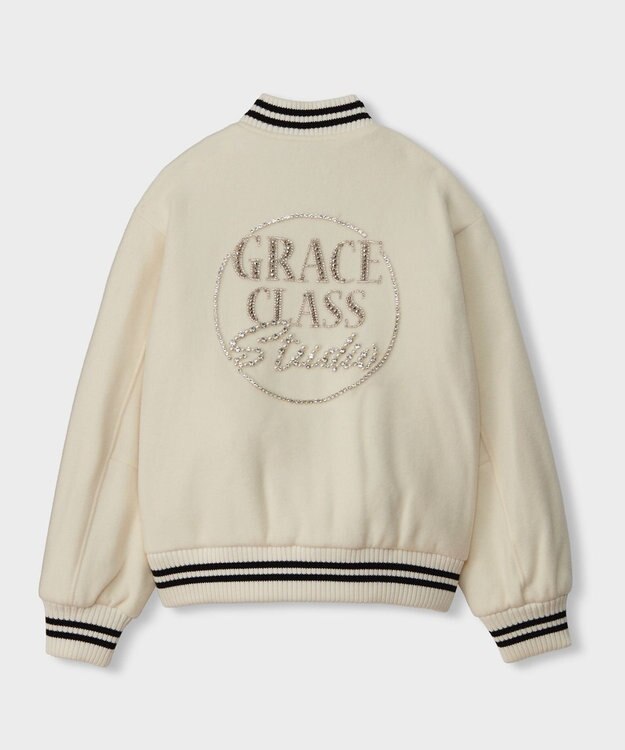GRACE CONTINENTAL ビジューembアワードジャケット ホワイト