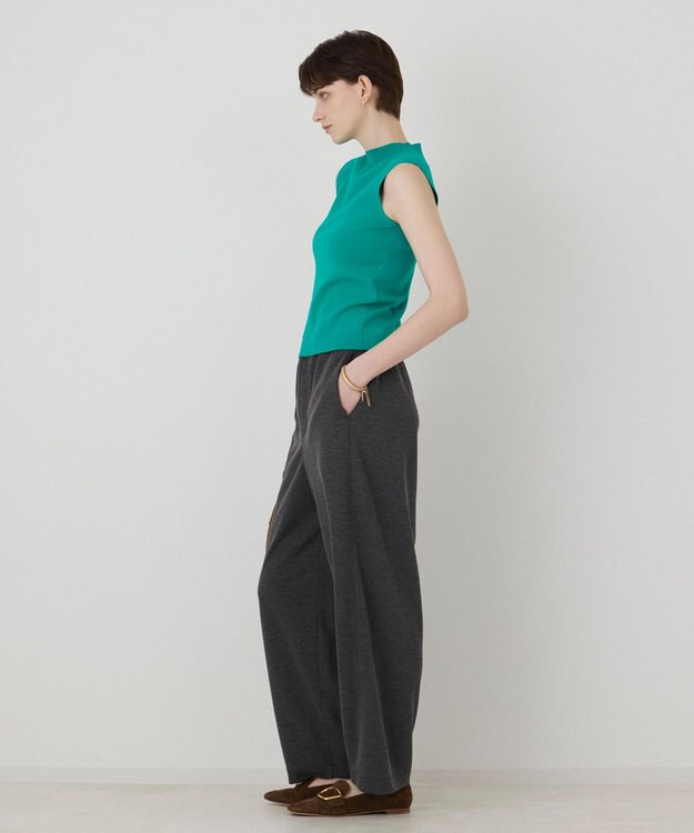 GRACE CONTINENTAL ハイネックニットトップ グリーン