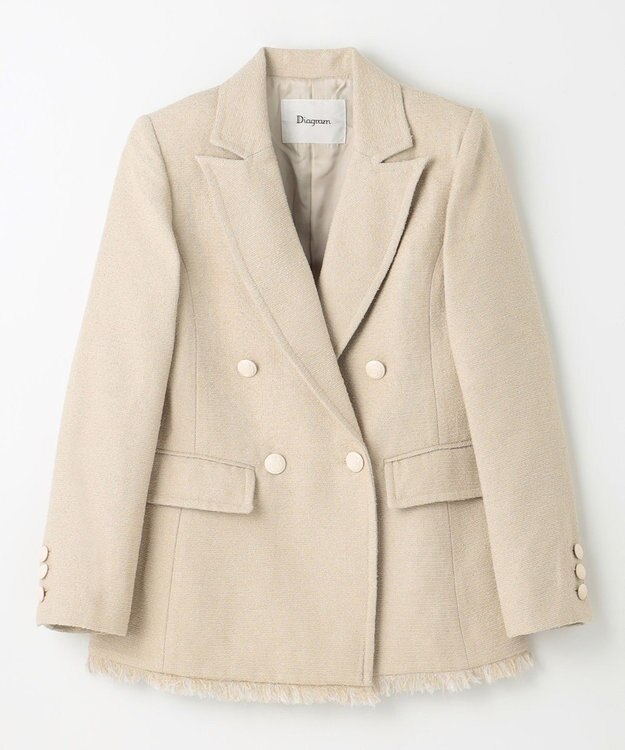 GRACE CONTINENTAL ツイードテーラージャケット ベージュ