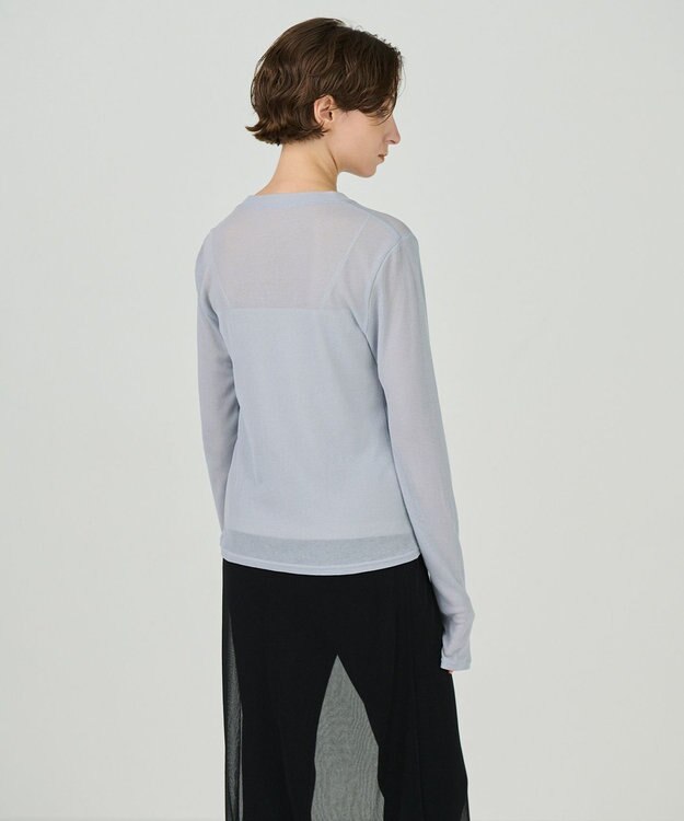 GRACE CONTINENTAL シアーテレコカットソー グレー