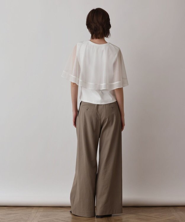 GRACE CONTINENTAL シアーケープカットトップ ホワイト