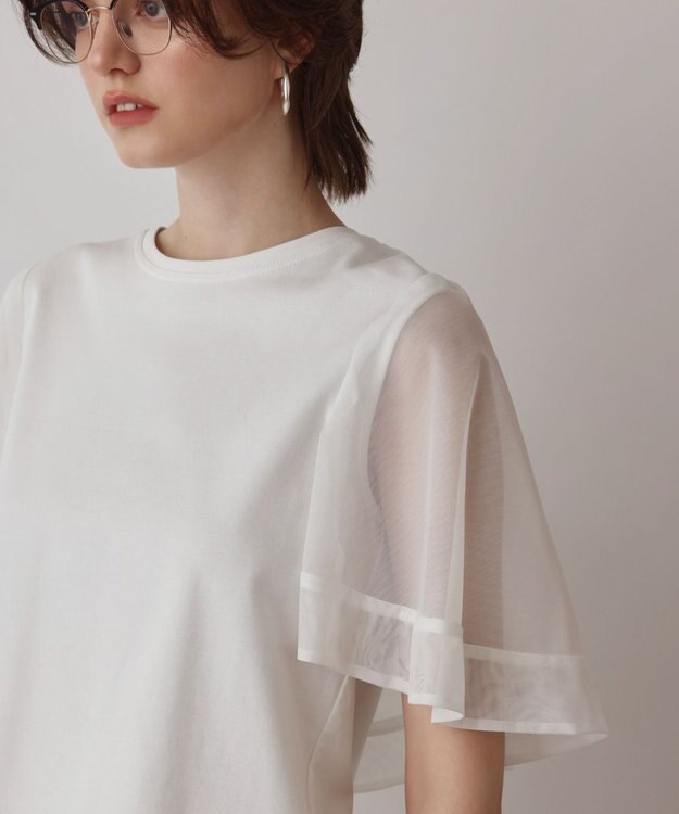 GRACE CONTINENTAL シアーケープカットトップ ホワイト