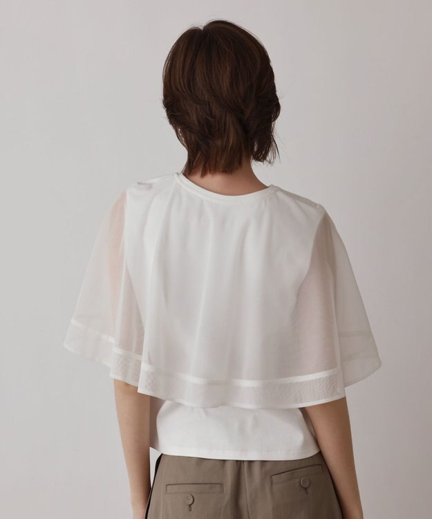 GRACE CONTINENTAL シアーケープカットトップ ホワイト