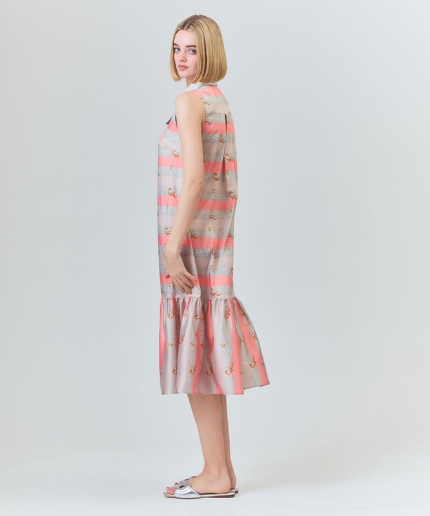 GRACE CONTINENTAL ロープボーダーワンピース ピンク