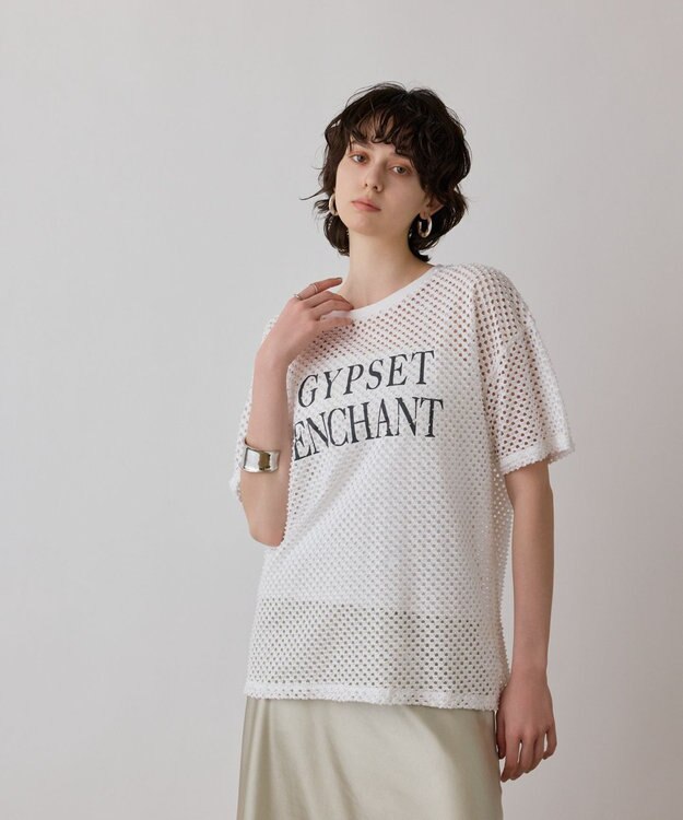 GRACE CONTINENTAL クラッシュロゴTシャツ ホワイト